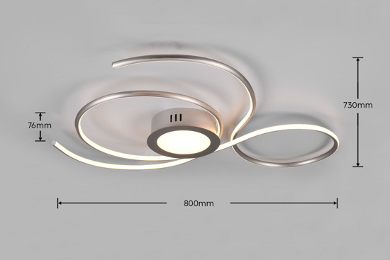 Plafoniera moderna design led 48w dimmerabile