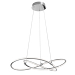 Lampadario design cromato per soggiorno moderno led 3000k