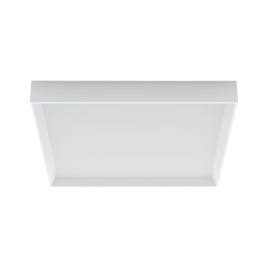 Plafoniera moderna 33w 3000k quadrata bianca linea light tara