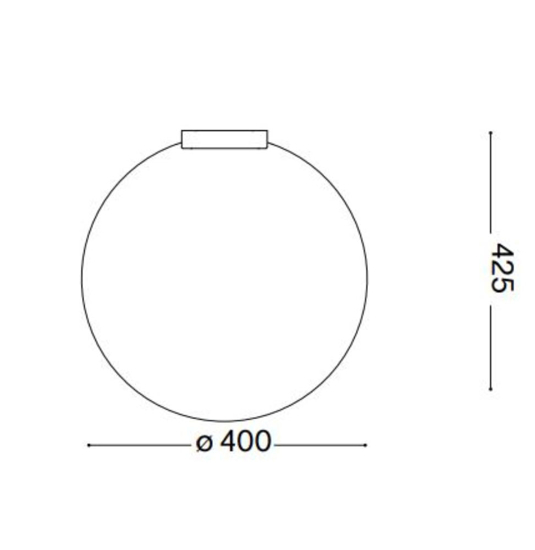 Ideal lux carta pl1 d40 plafoniera boccia effetto carta e27