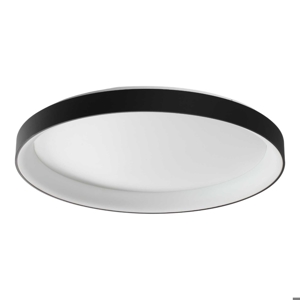 Ideal lux ziggy pl d100 plafoniera da soffitto led 3000k rotonda nero per salotto