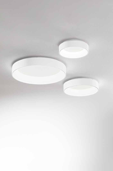 Plafoniera per soffitto led 90w 3000k ziggy pl d100 ideal lux bianca