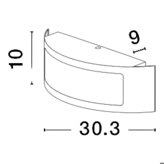 Applique da esterno curva grigio antracite