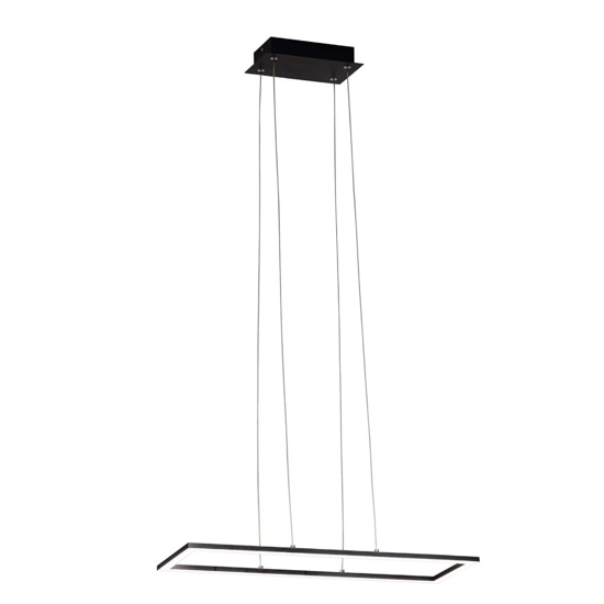 Lampadario affralux quattro nero led 56w 3000k moderno