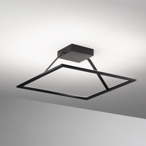 Plafoniera nera moderna led 63w 3000k quattro affralux