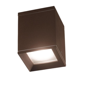 Faretto da esterno led isyluce a soffitto cubo marrone