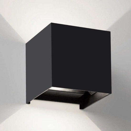 Isyluce applique cubo nero led 10w 3000k isyluce moderna