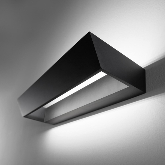 Isyluce applique led 18w 4000k moderno nero design