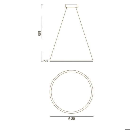 Aluring affralux lampadario cerchio bianco led 3200k