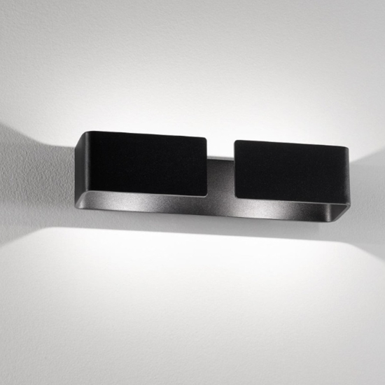 Applique led 3000k design moderno nero isyluce