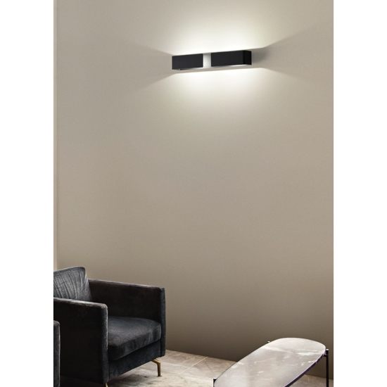 Applique led 3000k design moderno nero isyluce