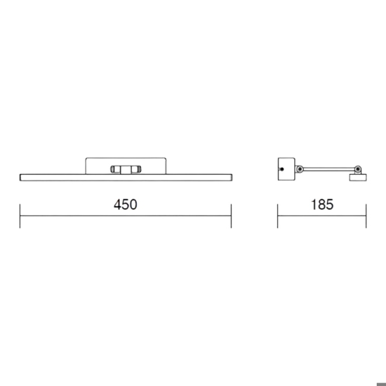 Isyluce applique per specchio da bagno led 4000k orientabile