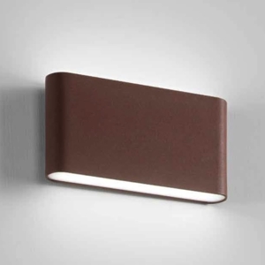 Isyluce applique da esterno led 12w 4000k corten sabbiato fp