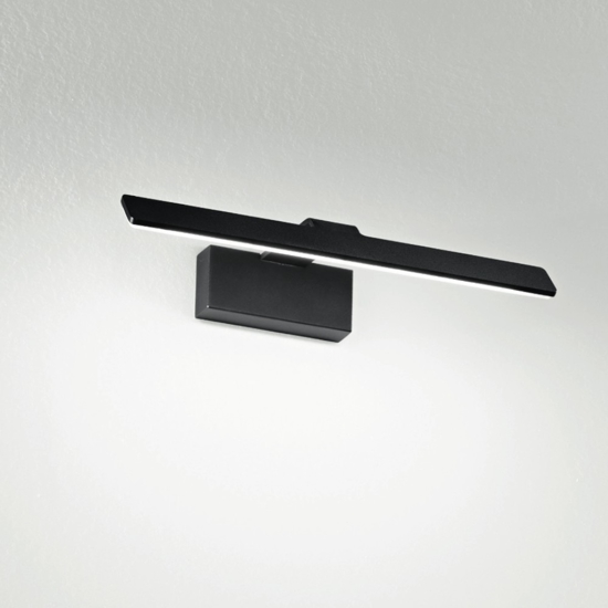 Applique per specchio da bagno nero isyluce led 12w 3000k ip20