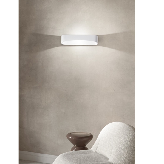 Applique isyluce drappo bianco led 36w 3000k moderna