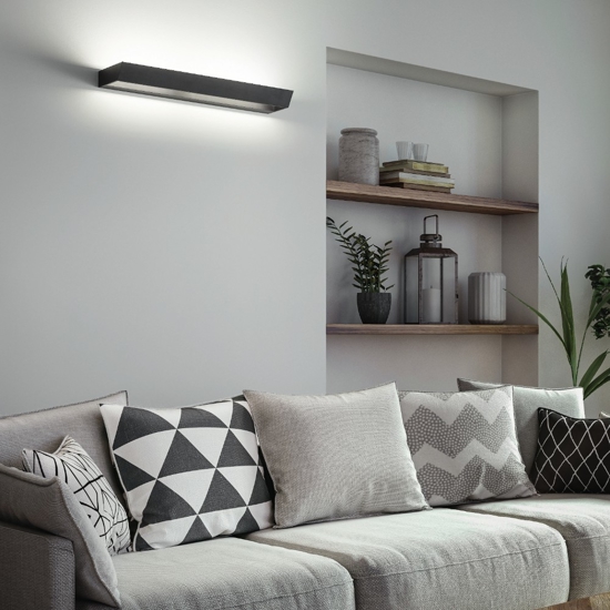 Applique edge nero isyluce design moderna led 30w 4000k