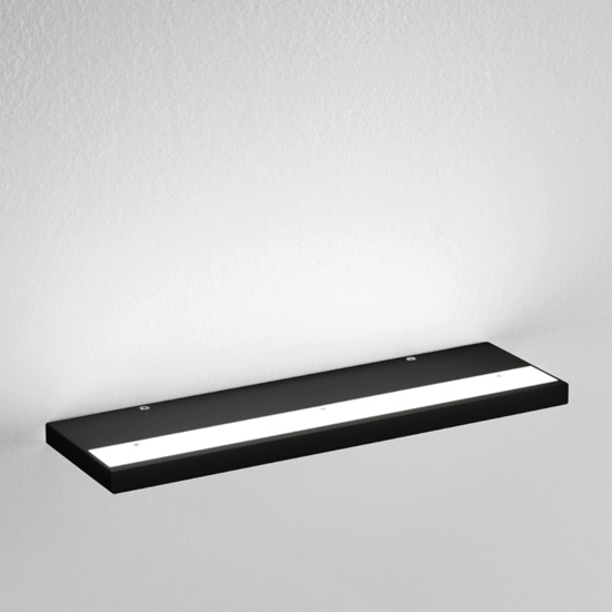 Applique nero mensola led 24w 3000k-4000k isyluce plate moderna