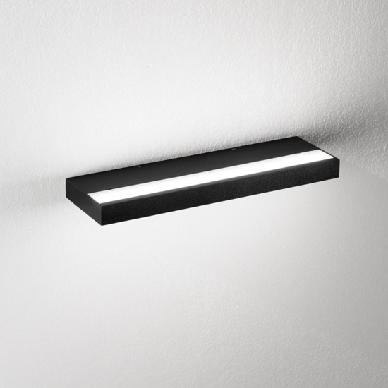 Applique isyluce duplex nero moderna led 40w 3000k-4000k