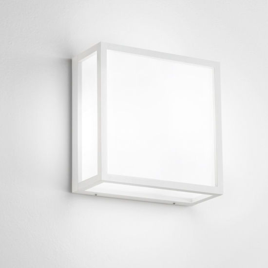 Isyluce applique bianca da esterno quadrata quad d&eacute;co moderna