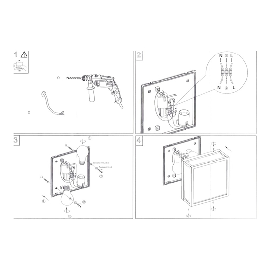 Isyluce applique bianca da esterno quadrata quad d&eacute;co moderna