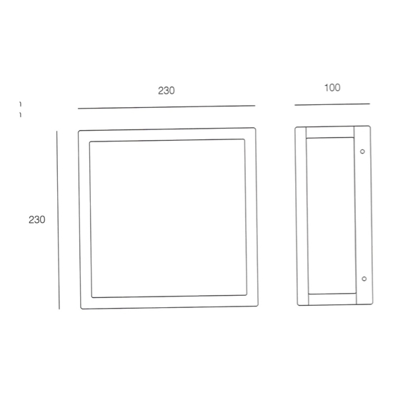 Applique quadrato antracite per esterno isyluce quad d&eacute;co