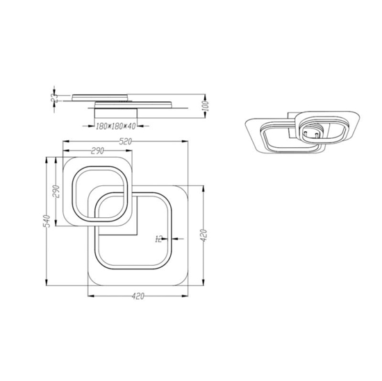 Plafoniera design led 28w 3000k dimmerabile dimmerabile oro nero