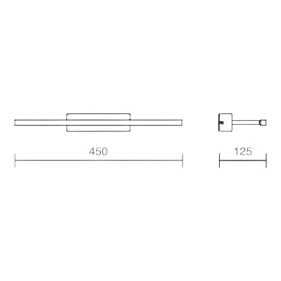 Isyluce applique per specchio da bagno cromo 8w 3000k 4000k