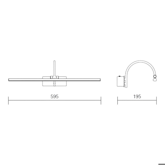 Applique specchio da bagno 12,5w 3000-4000k cct cromo orientabile