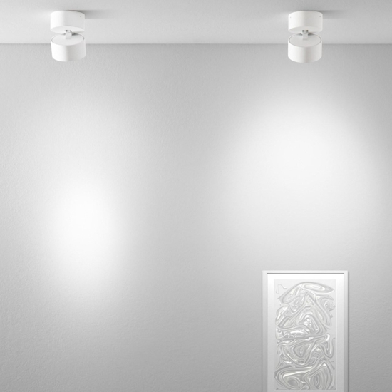 Faretto bianco led 12w 3000k orientabile isyluce focus var