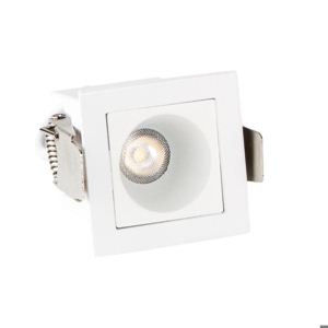 Isyluce exacta faretto da incasso bianco led 2w 3000k per controsoffitto