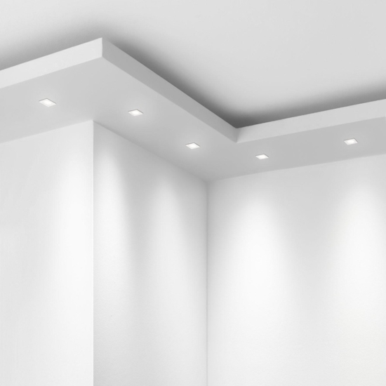 Isyluce exacta faretto da incasso bianco led 2w 3000k