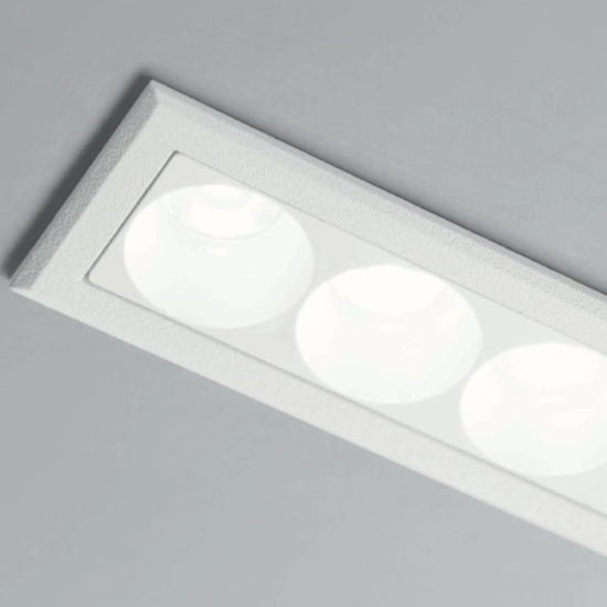 Faretto da incasso led 8w 3000k rettangolare bianco isyluce exacta