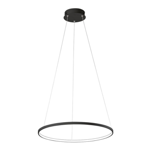 Affralux lampadario aluring led 26w 3200k cerchio nero moderno