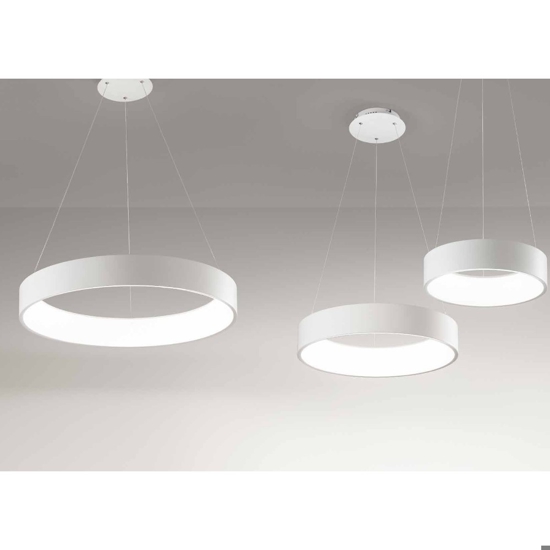 Affralux band diodi lampadario a sospensione 60cm cerchio bianco led 3200k