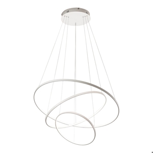 Aluring lampadario bianco moderno led 3000k tre anelli