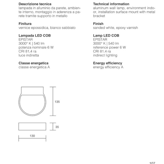 Isyluce appliques led 6w 3000k moderna bianco