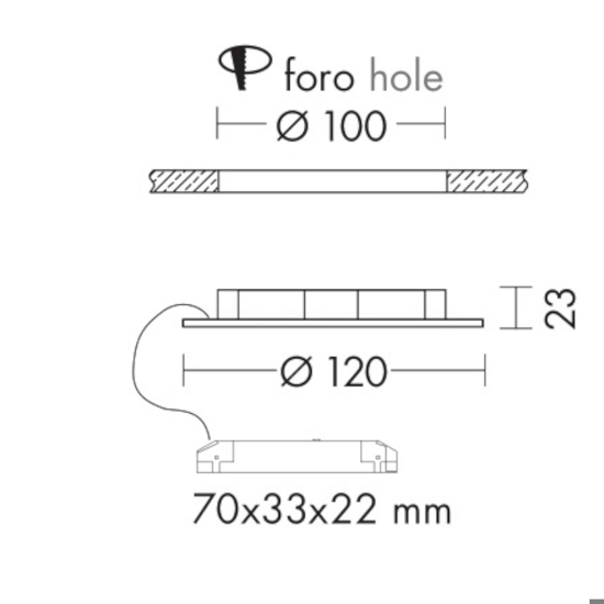 Faretto da incasso  a soffitto 6w 3000k rotondo bianco 220v