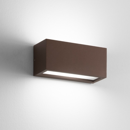 Isyluce applique da esterno corten marrone rettangolare