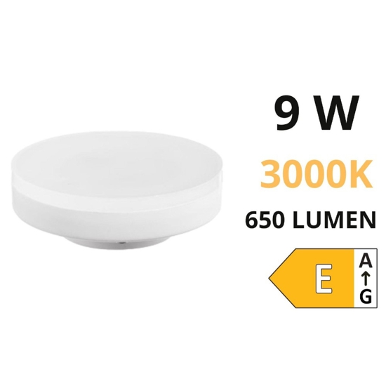 Isyluce lampadina led gx53 9w 3000k 650lm ottica 120&deg;