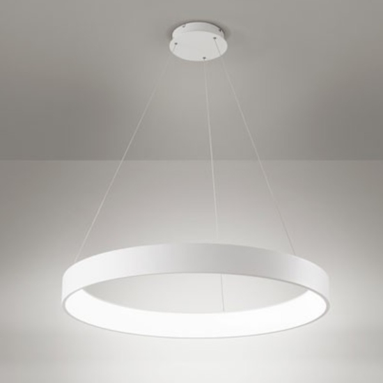 Affralux band diodi 108cm lampadario a sospensione cerchio led bianco