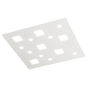 Plafoniera led 60w 3000k bianca quadrata per soggiorno isyluce