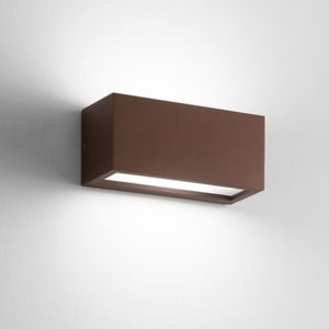 Applique da esterno isyluce metro led 24w 4000k corten marrone