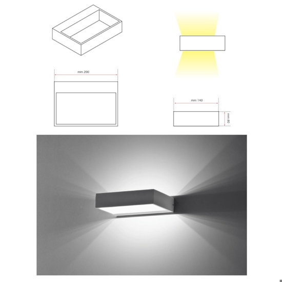 Isyluce applique led 6w 4000k moderno bianco per interni