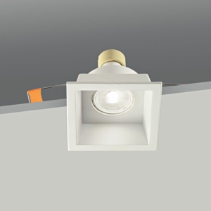 Isyluce faretto quadrato bianco da incasso per soffitto