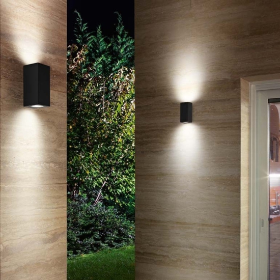 Applique da esterno moderno antracite quadrato isyluce