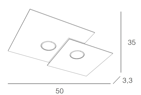 Plafoniera led design bianca moderna top light plate