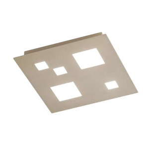 Plafoniera led 25w 3000k sabbia quadrata moderna isyluce