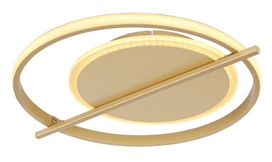 Plafoniera da soffitto led 36w 3000k oro design moderna