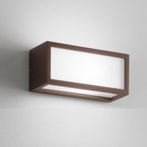 Applique per esterno marrone corten r7s ip54 isyluce deco