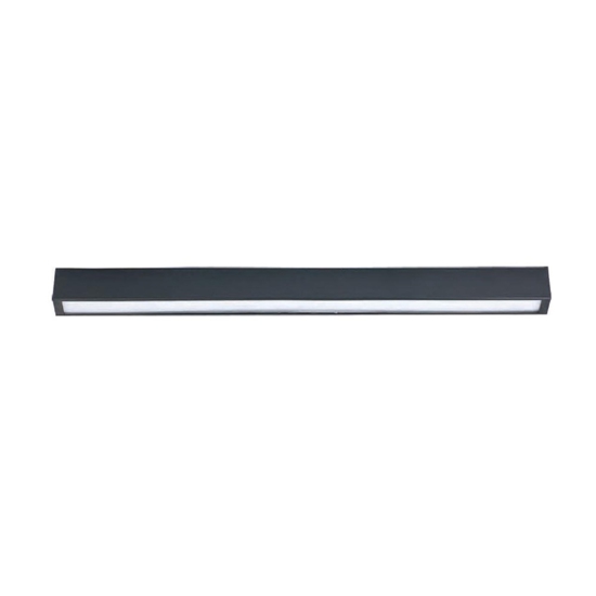 Plafoniera nera 92cm led t8 16w 3000k